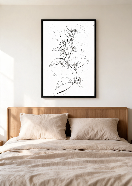 Flor de azahar tinta china
