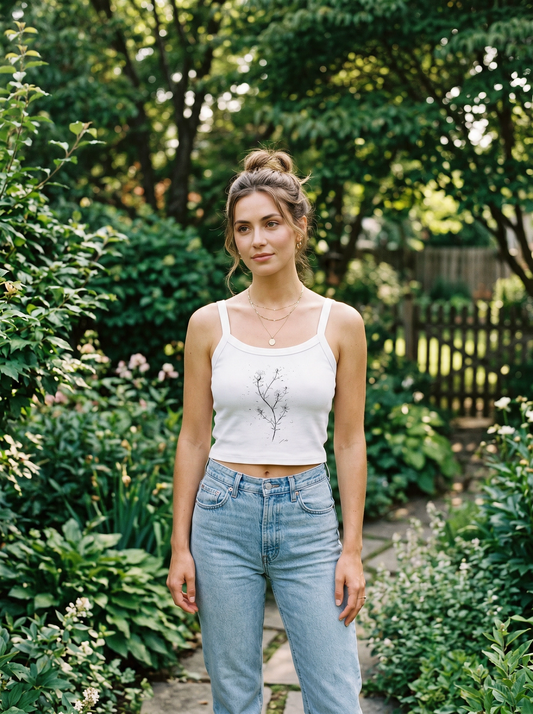 Bracera Camiseta de tirantes de canalé para mujer