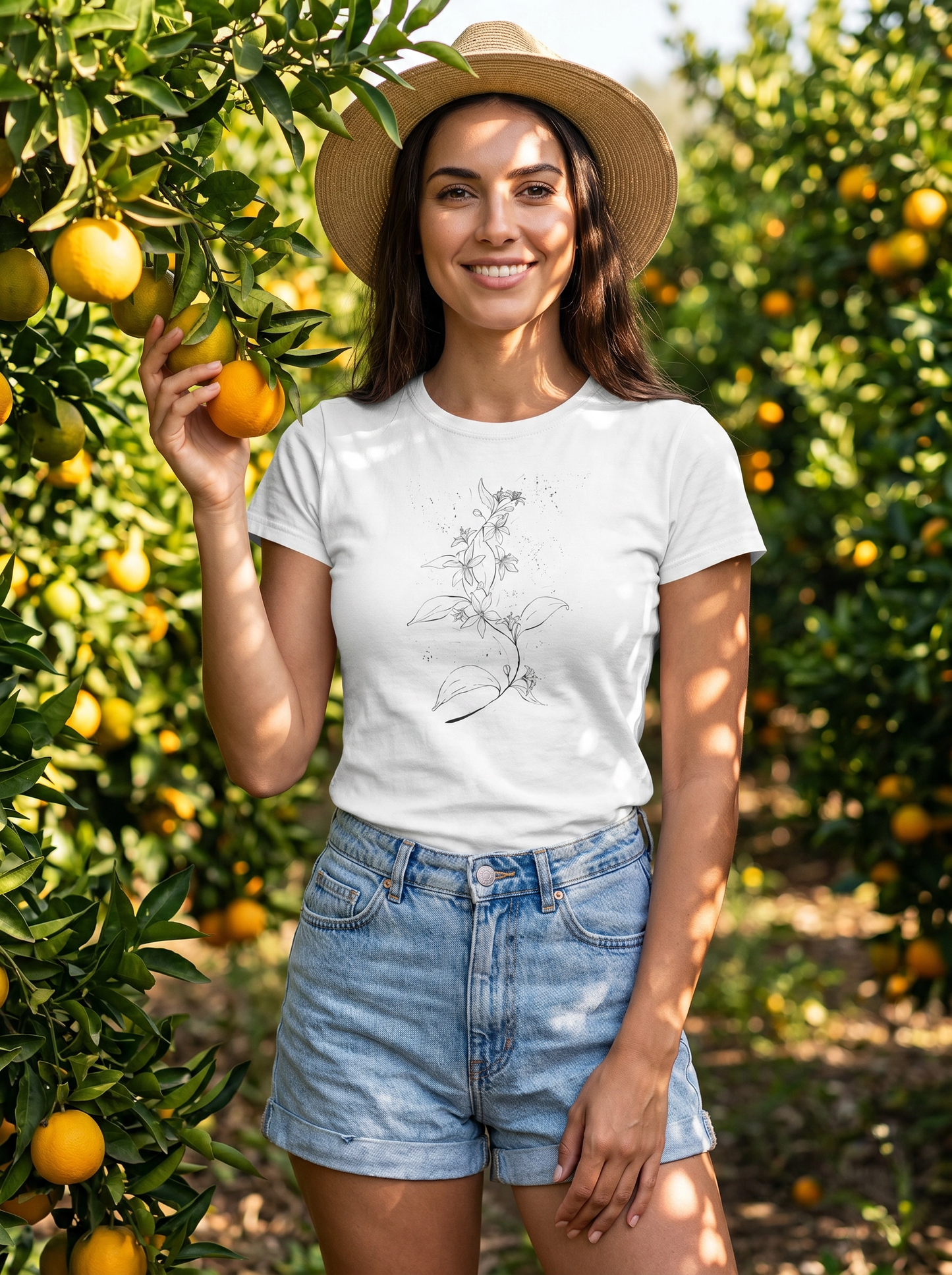 Flor de azahar Camiseta suelta mujer