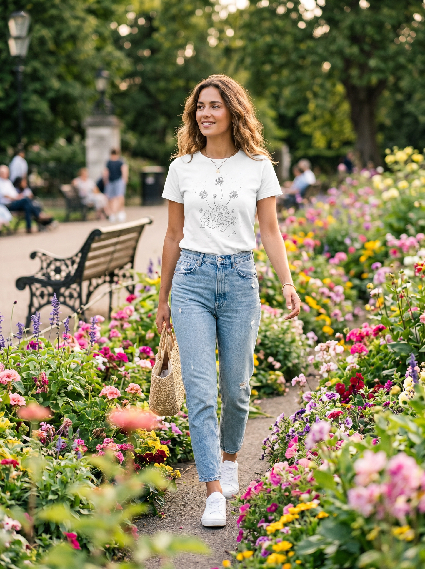 Geranio Camiseta suelta mujer
